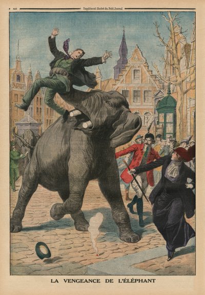 Revenge of an elephant, back cover illustration from 